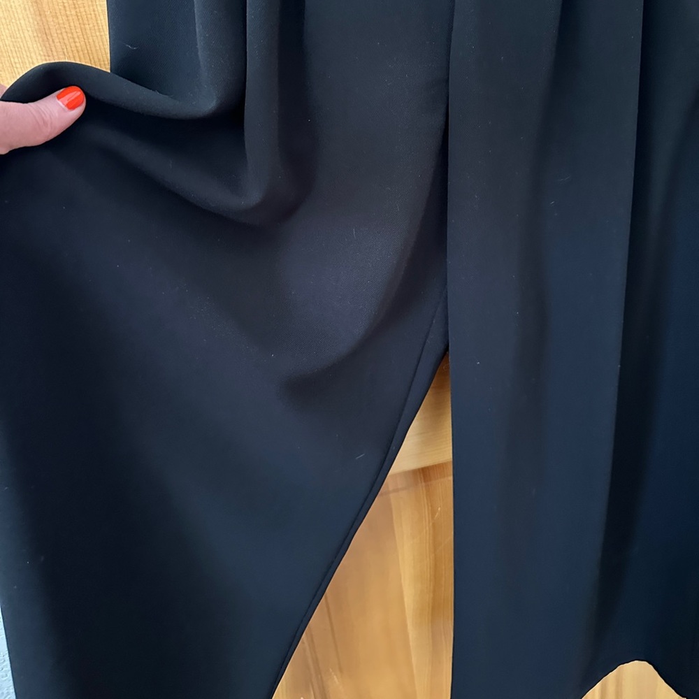 Topshop pleated wide leg cropped trouser